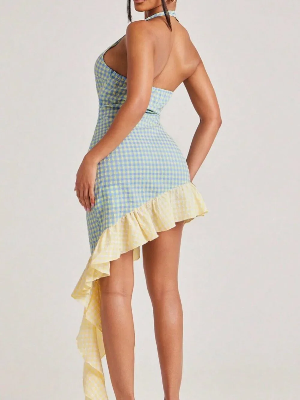 Multicolor Sexy Women's Asymmetrical Mini Length Bodycon Dress